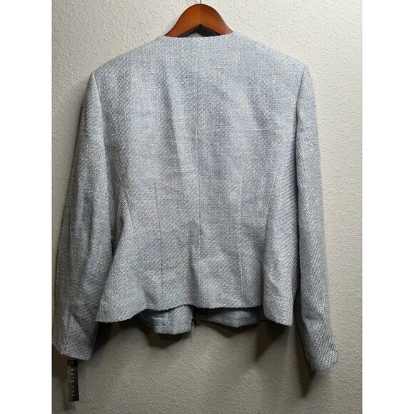 Kate Hill Tweed Linen Silk Blend Blazer Women’s‎ Size 18 - Picture 3 of 5